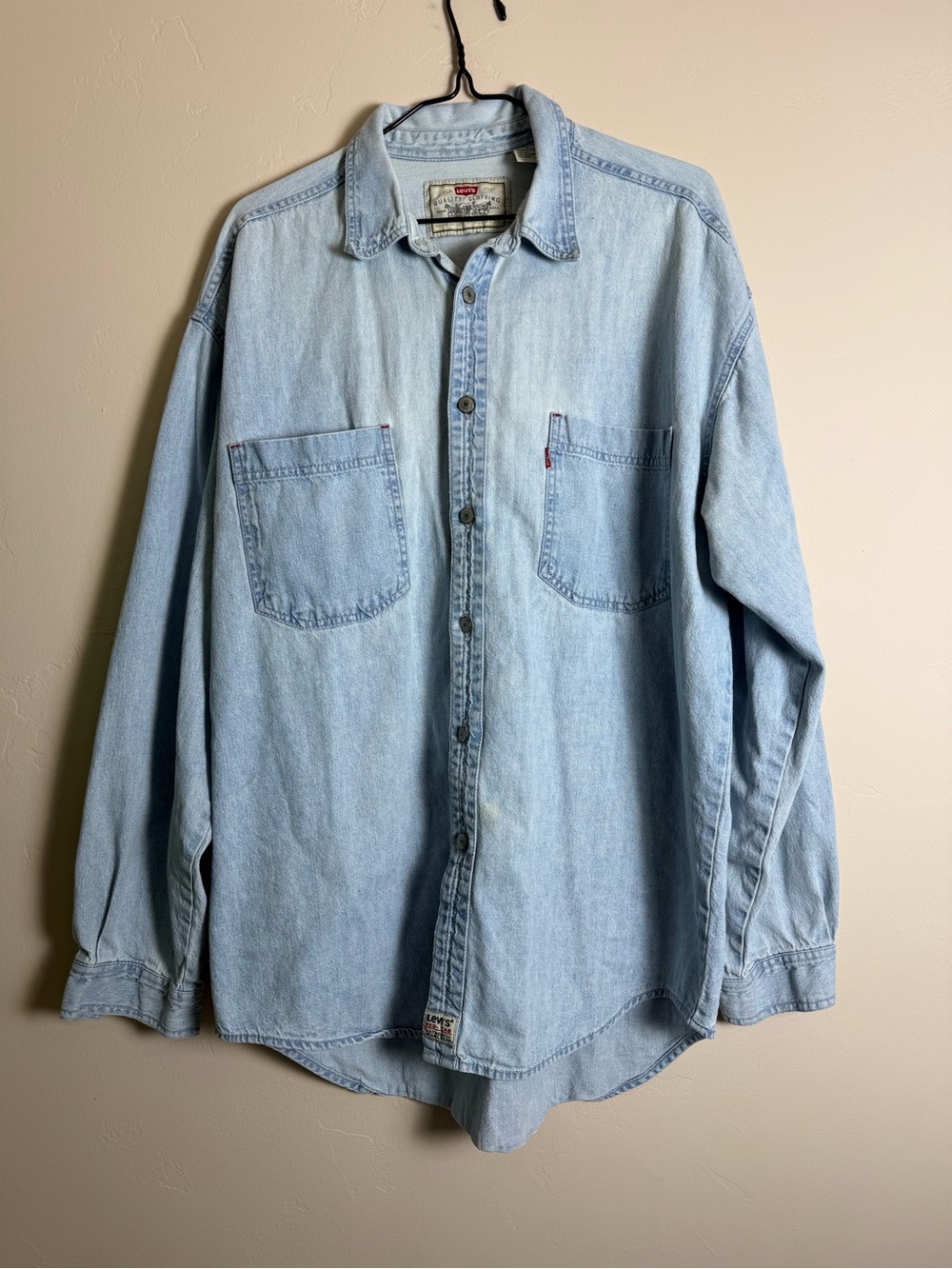 Vintage Levi's Red Tab Light Wash Denim Button-Up Shirt